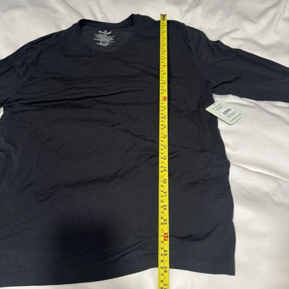 Tommy John Second Skin Pajama Black Long Sleeve Crew Neck Men's Size Large - NWT